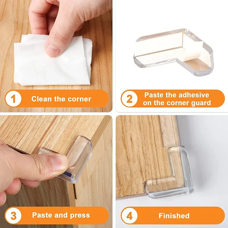 Protector de silicona anticolisión para esquinas mesa bebés y niños - imagen 4