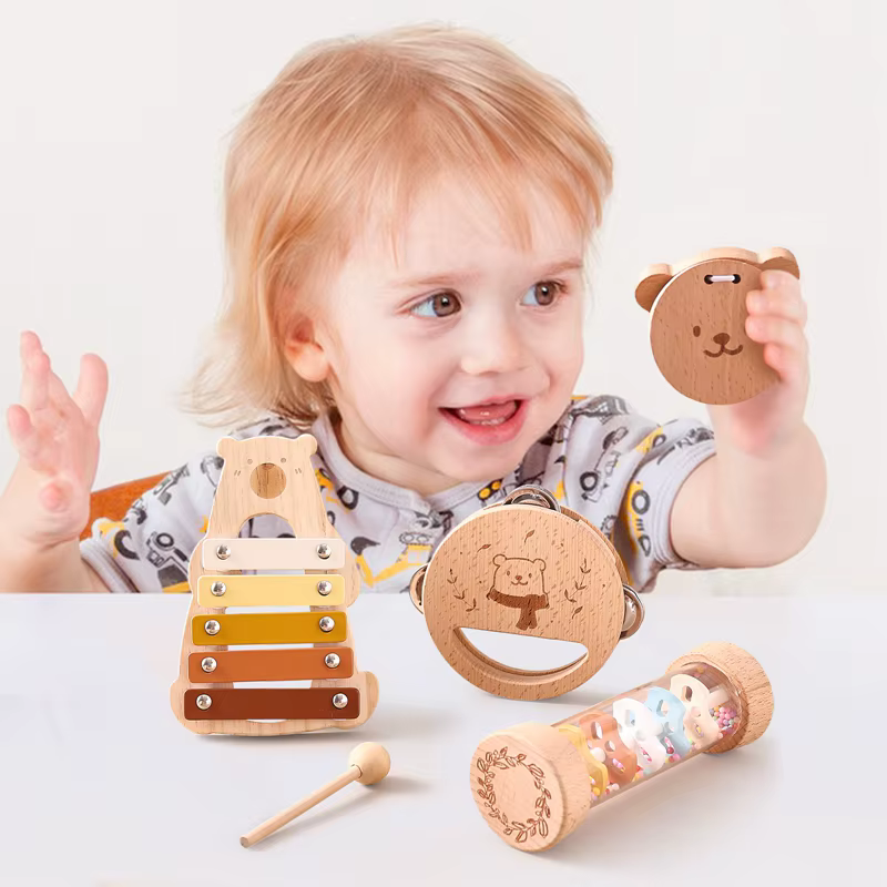 Conjunto de madera Montessori para bebé