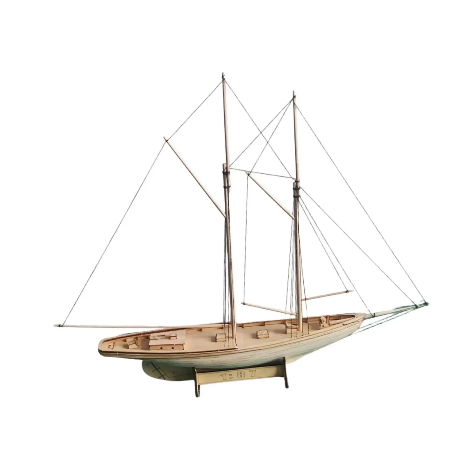 Maqueta de barco velero de madera para manualidades 3D