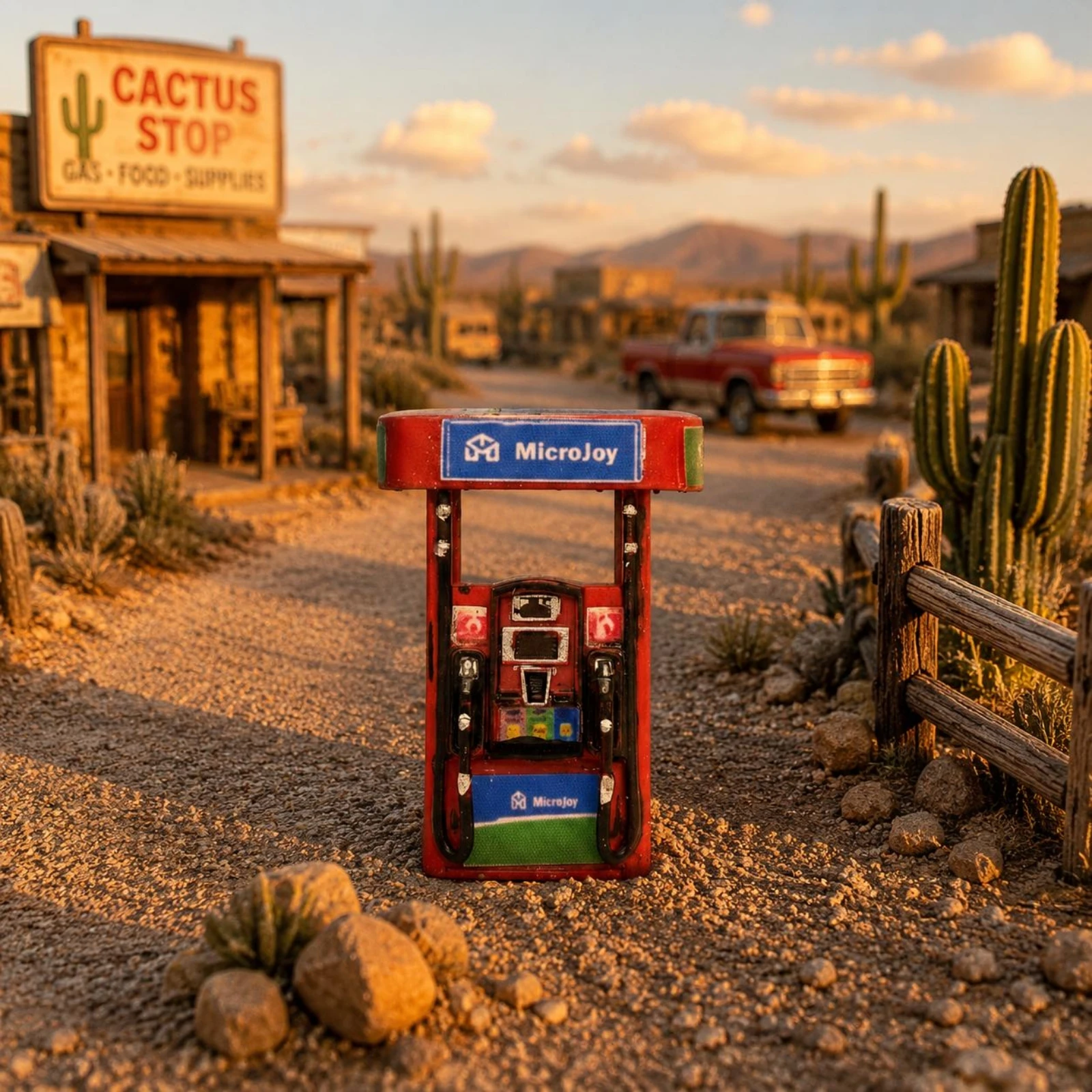 Bomba de gasolina en miniatura para dioramas de carretera y tráfico - imagen 2