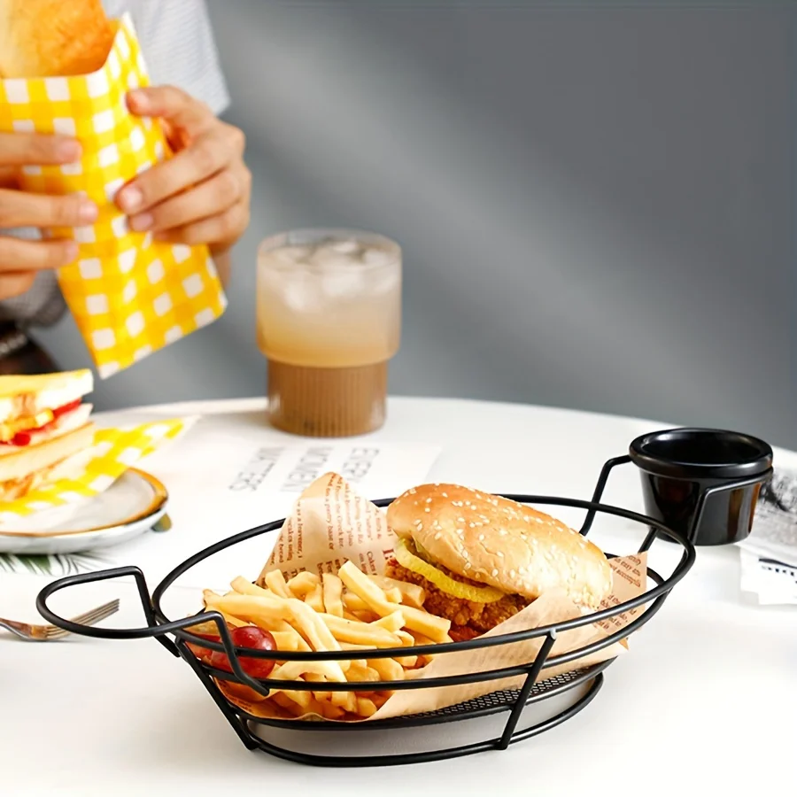 Cesta para aperitivos de acero inoxidable y patatas fritas caseras - imagen 5
