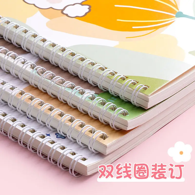 Cuaderno kawaii de dibujos animados para niñas, papelería bonita