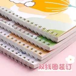 Cuaderno kawaii de dibujos animados para niñas, papelería bonita