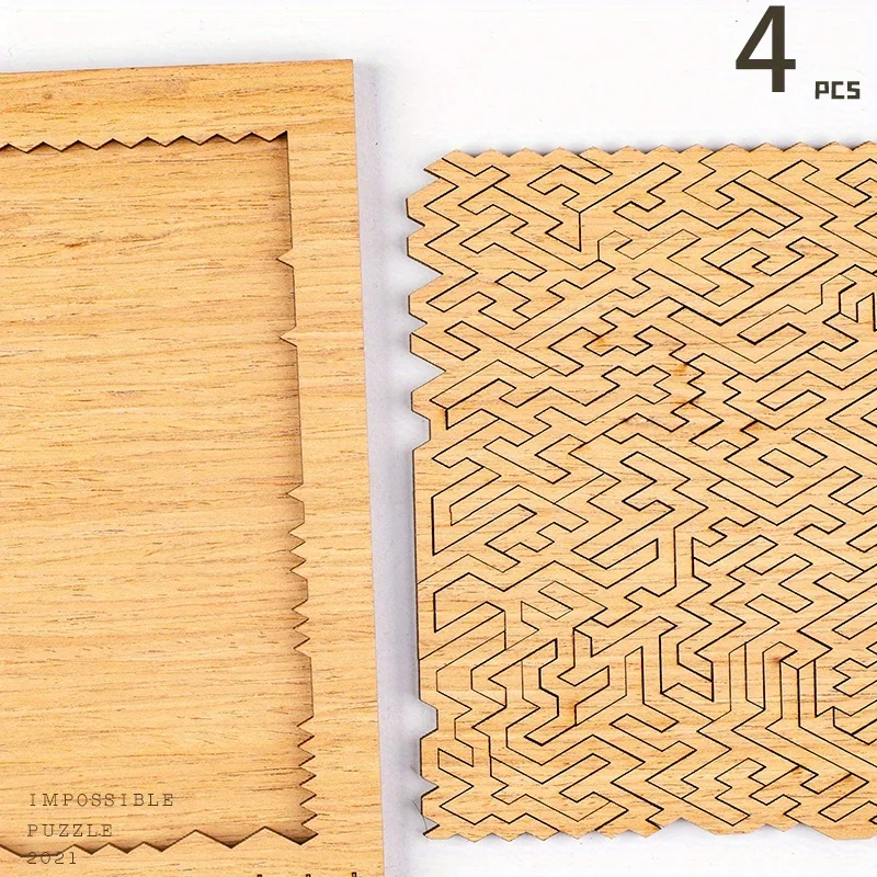Rompecabezas de madera difícil transparente, desafía la mente - imagen 5