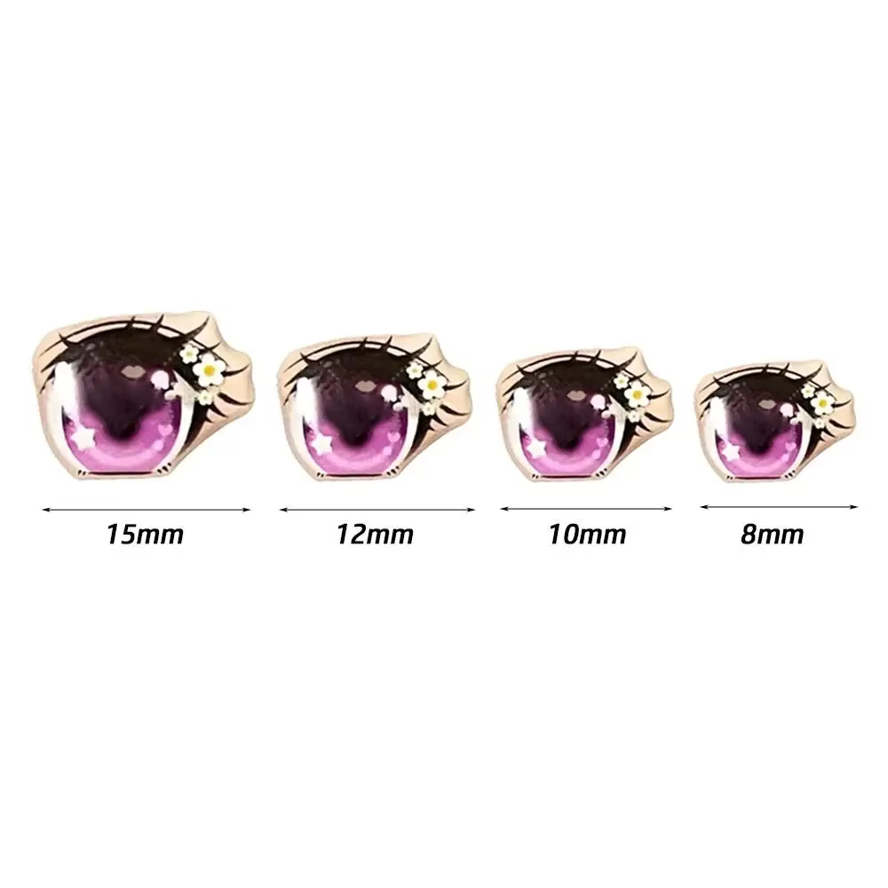 Pegatinas de ojos decorativas para manualidades anime – Set adhesivos de 8 a 15mm