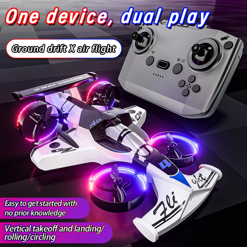 Drone mini CZ04 con modo dual aire y tierra, mando RC