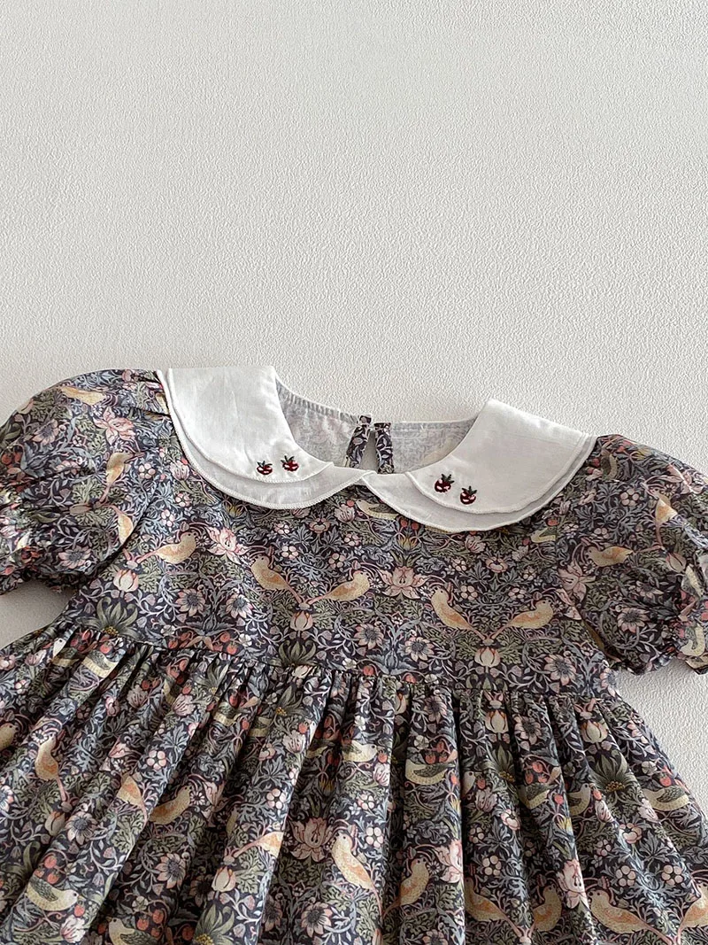 MILANCEL Vestido de verano floral para niña – Algodón suave - imagen 4