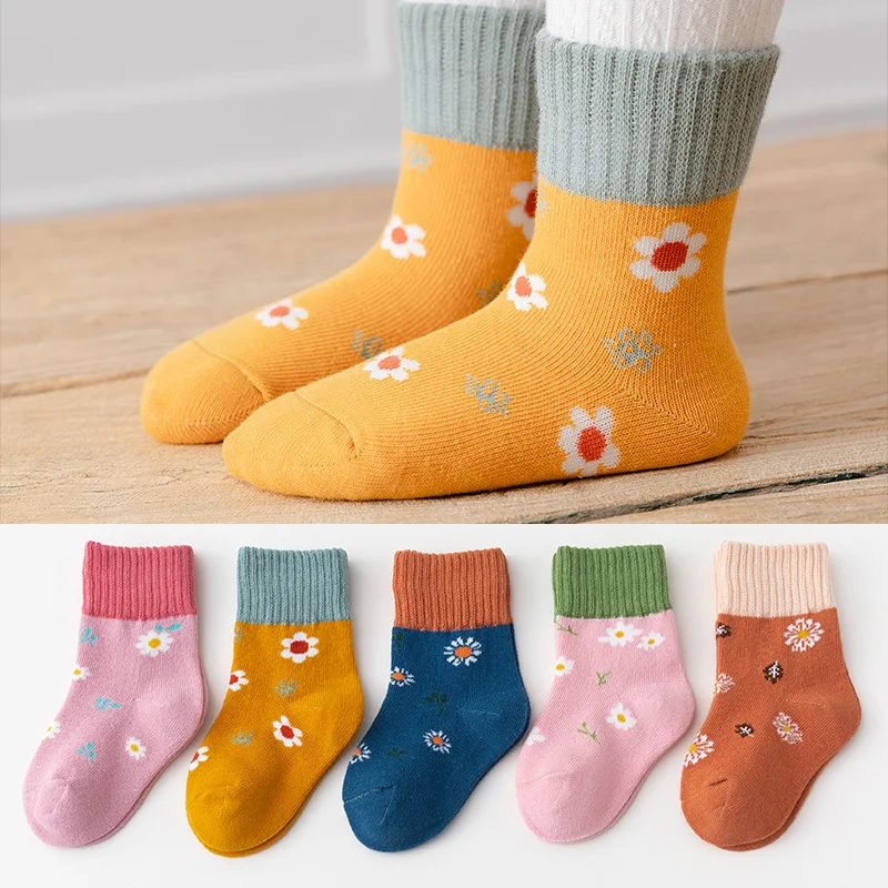 Calcetines de rayas para niños – Algodón transpirable y suave