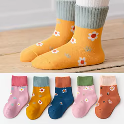 Calcetines de rayas para niños – Algodón transpirable y suave