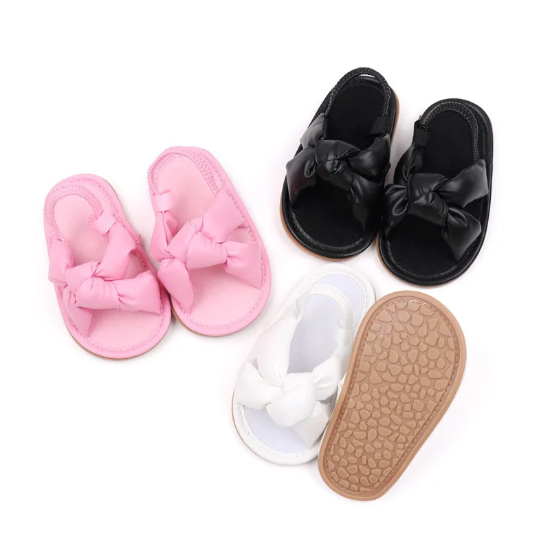 Sandalias de verano antideslizantes para primeros pasos con lazo