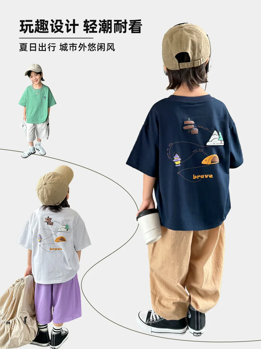 Camiseta manga corta algodón estampado espuma para niño - imagen 3