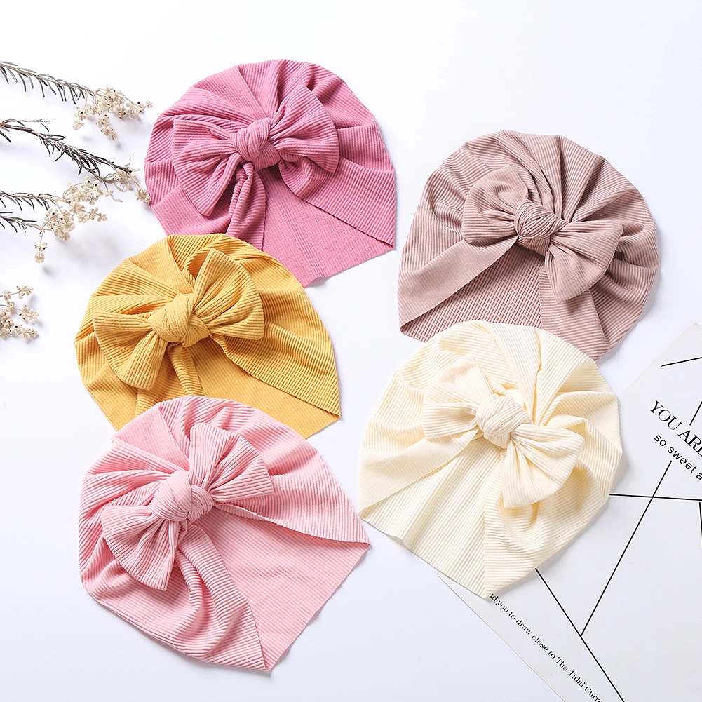 Gorro de algodón para recién nacido – Turbante suave de invierno - imagen 5