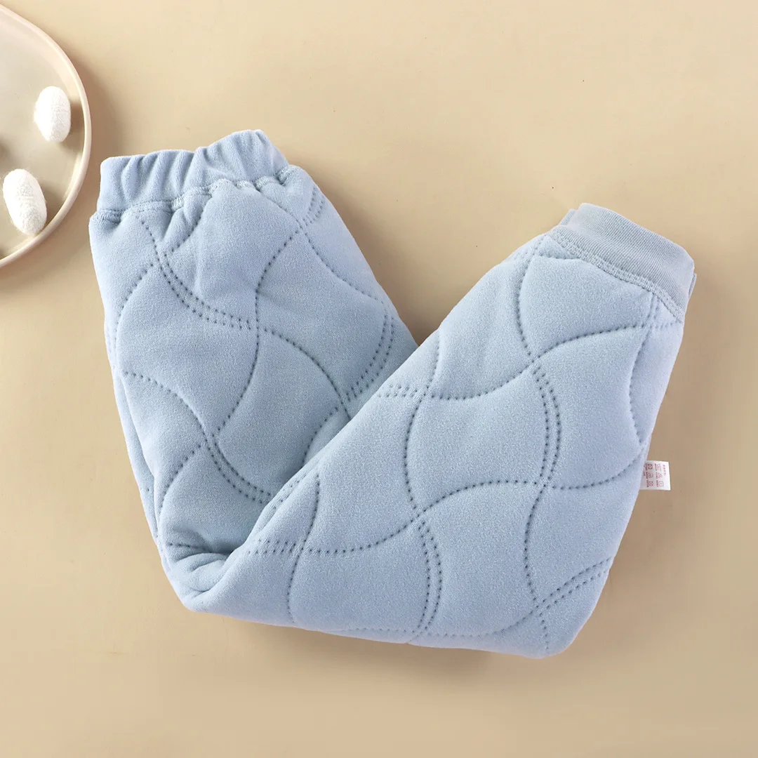 Pantalones de invierno acolchados para niños con cintura elástica - imagen 3