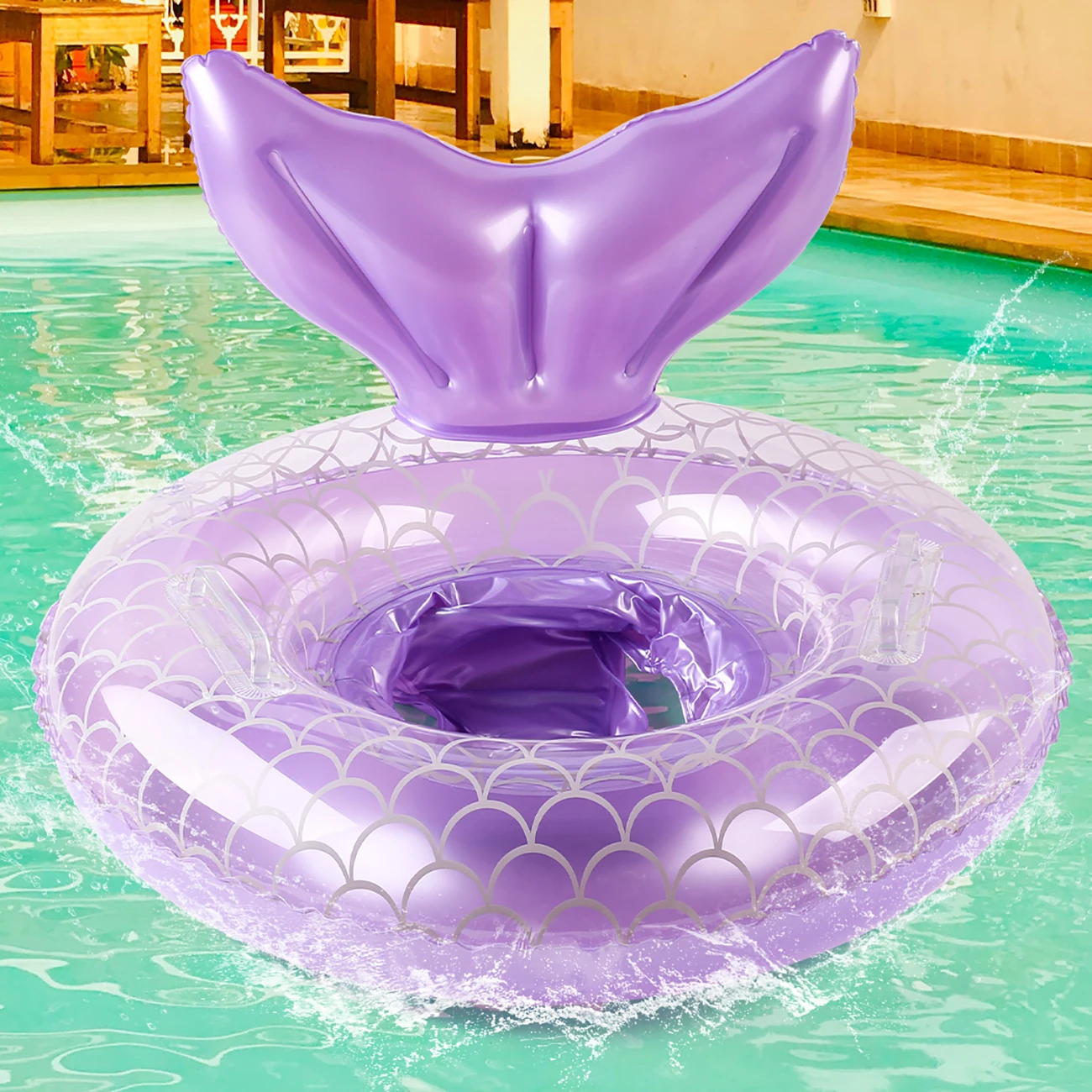 Flotadores piscina sirena inflables para bebés y niños pequeños - imagen 2