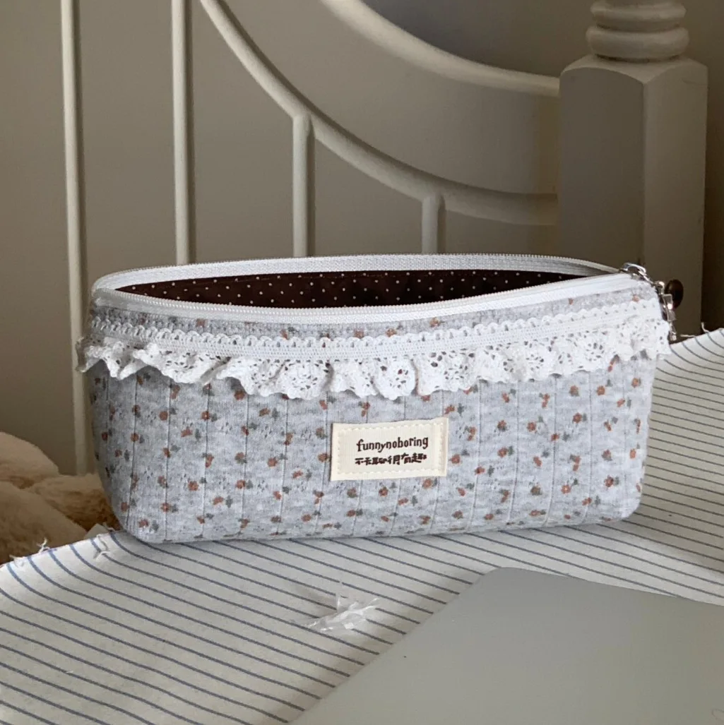 Estuche de lápices floral vintage de gran capacidad para niñas - imagen 4