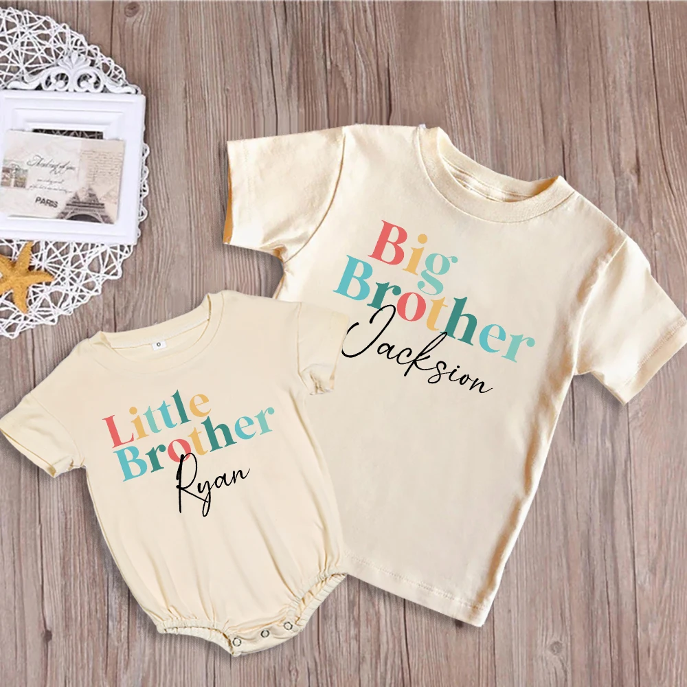 Camisetas a juego para hermanos con estampado retro personalizable - imagen 4