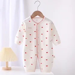 Pelele niña algodón estampado manga larga recién nacida