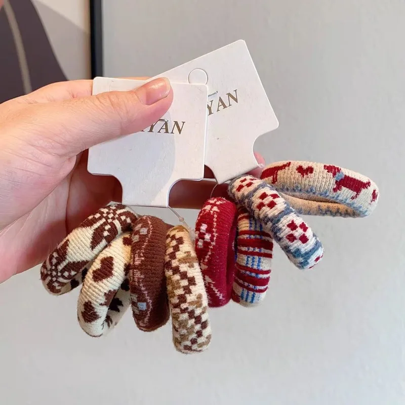 Lazos para el pelo de invierno infantiles estilo coreano, coleteros - imagen 2