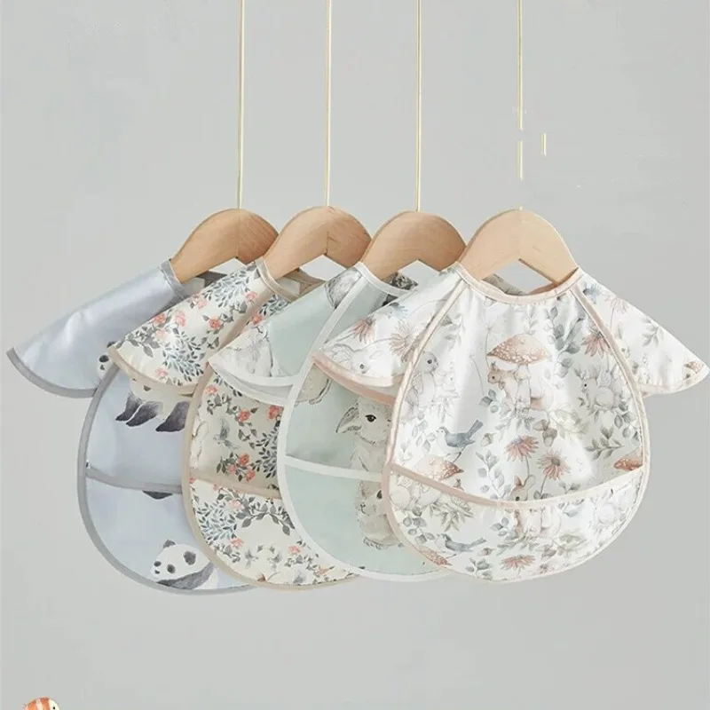 Baberos impermeables de eructar retro para bebés – animales bonitos - imagen 2