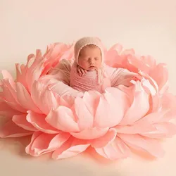 Cojín de loto con manta floral para fotos de recién nacidos