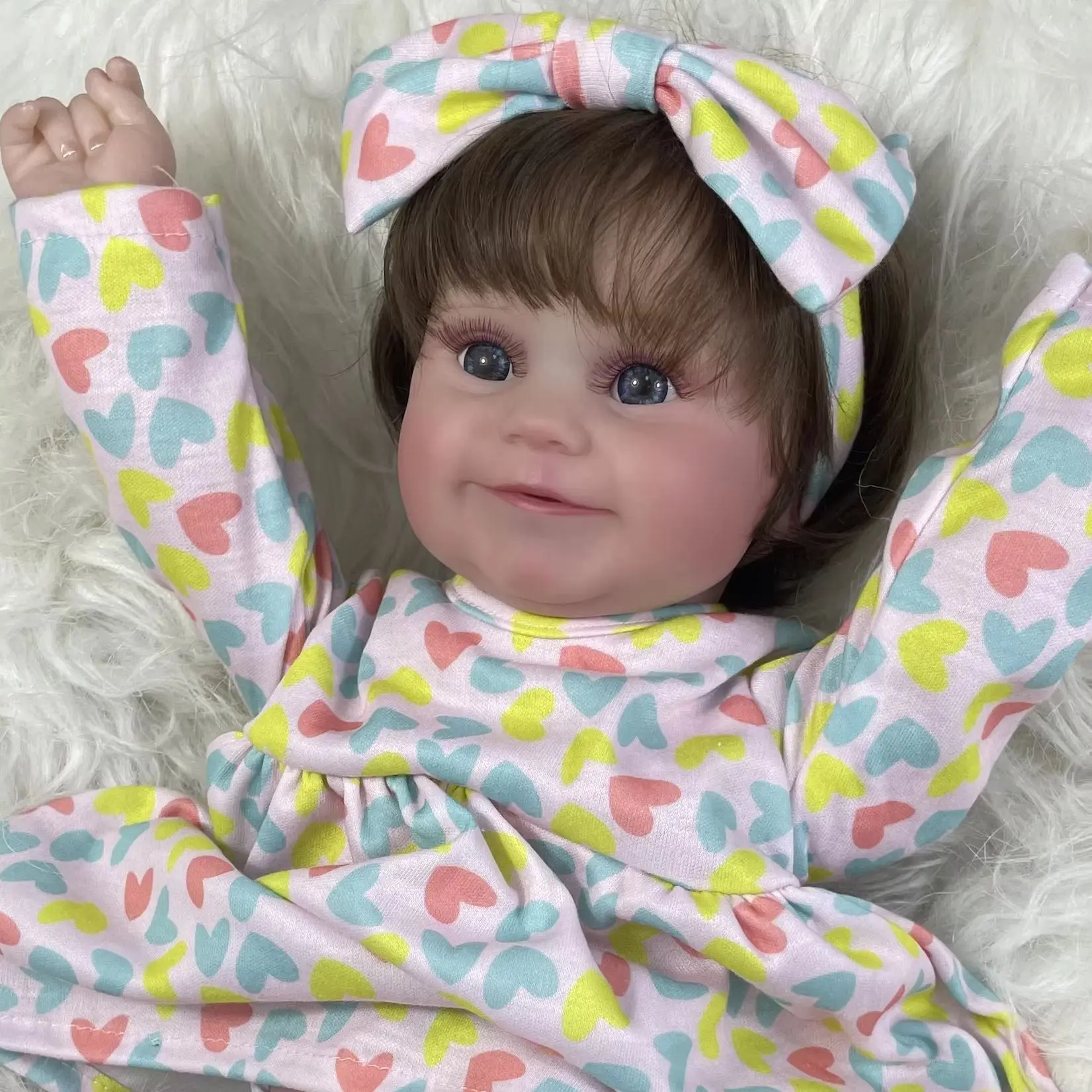 Maddie Muñeca Reborn vinilo silicona cuerpo lavable pelo enraizado - imagen 4