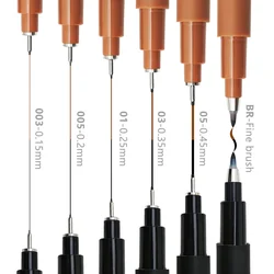 Fineliner de tinta resistente al agua con punta de pincel