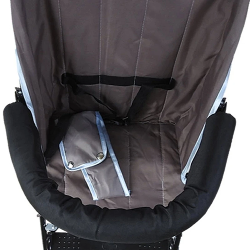 Apoyabrazos parachoques extraíble negro para cochecito - imagen 5