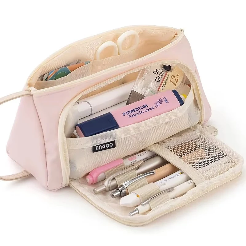 Bolsa de lápices escolar Kawaii con ventana oblicua - imagen 4