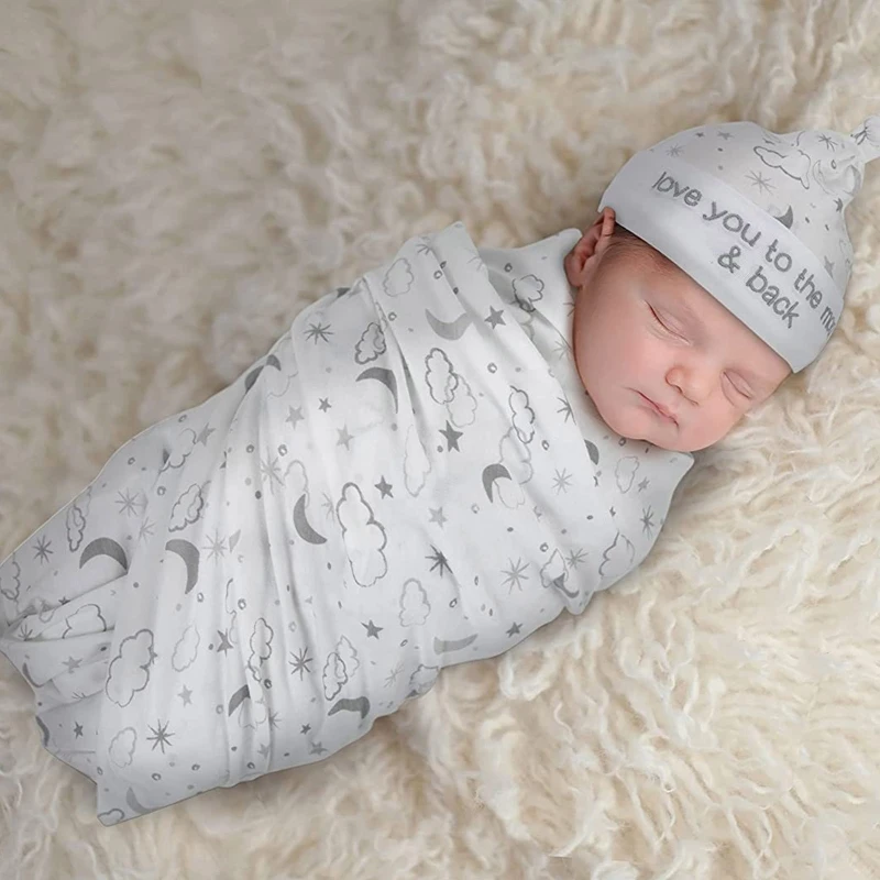Manta envolvente con gorro para bebé – Microfibra suave