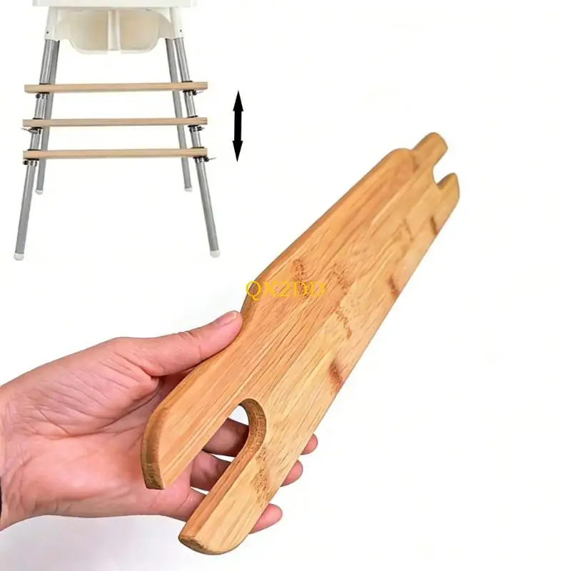 QX2D Reposapiés de madera antideslizante para silla comedor bebé - imagen 3
