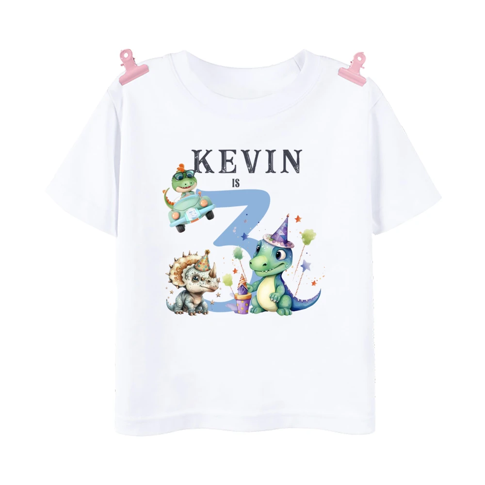 Camiseta personalizada de cumpleaños con nombre dinosaurio - imagen 4