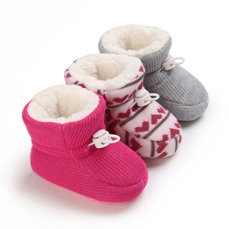 Zapatos de nieve para bebé 0-1 años – Botas cálidas suela blanda para primeros pasos - imagen 3