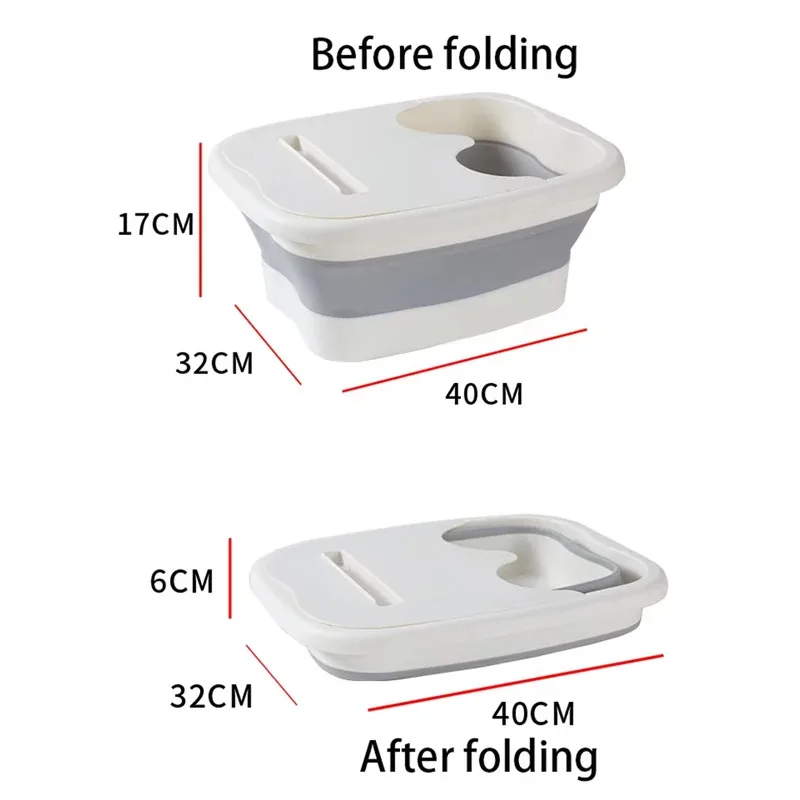 Bañera de pies plegable con tapa para masaje y remojo Spa - imagen 4
