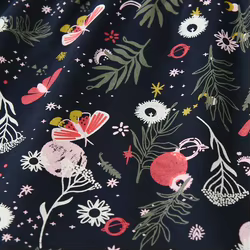 DXTON vestido de algodón para niñas con flores acampanado otoño