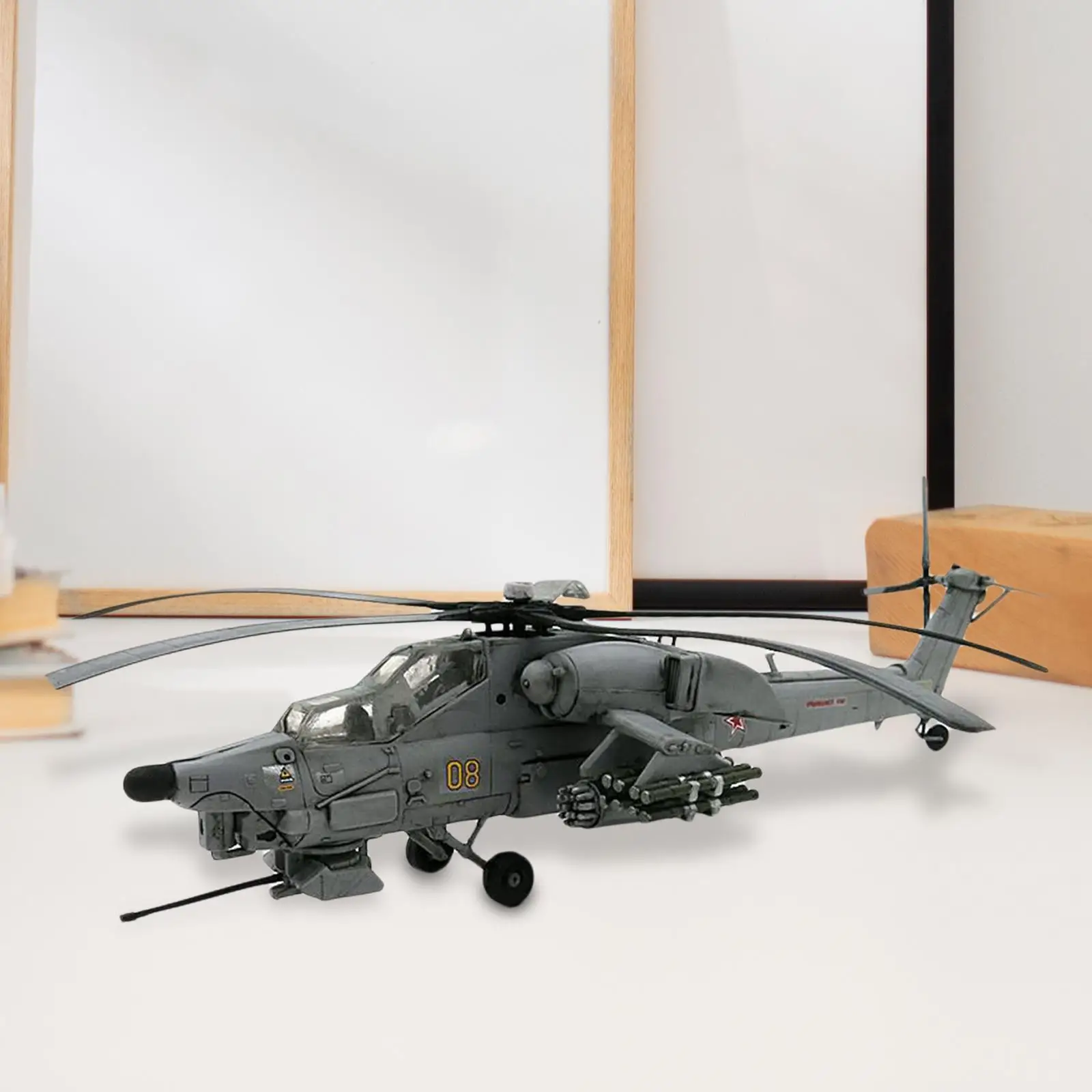 1/72 DIY Mi 28 Havoc Anti Tank Helicopter Model Sturdy Miniature Plastic Toy