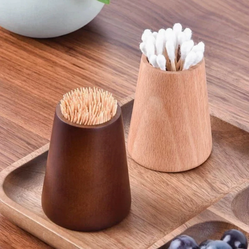 Porta palillos estilo nórdico en madera natural para hogar - imagen 4