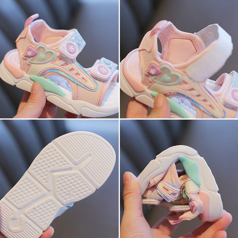 Sandalias de princesa para niña con suela blanda y estilo veraniego - imagen 3