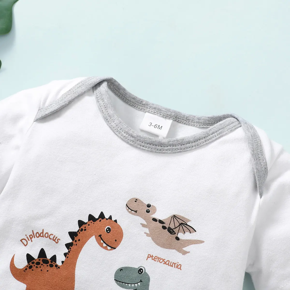 Conjunto bebé manga corta dinosaurio para recién nacido 0-24 meses summer - imagen 4