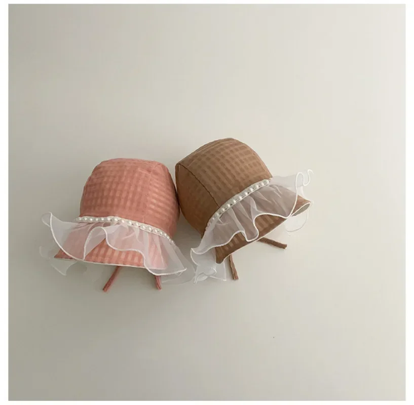 Gorro de princesa encaje perlas estilo antiguo para bebé niña 0-2 años - imagen 2