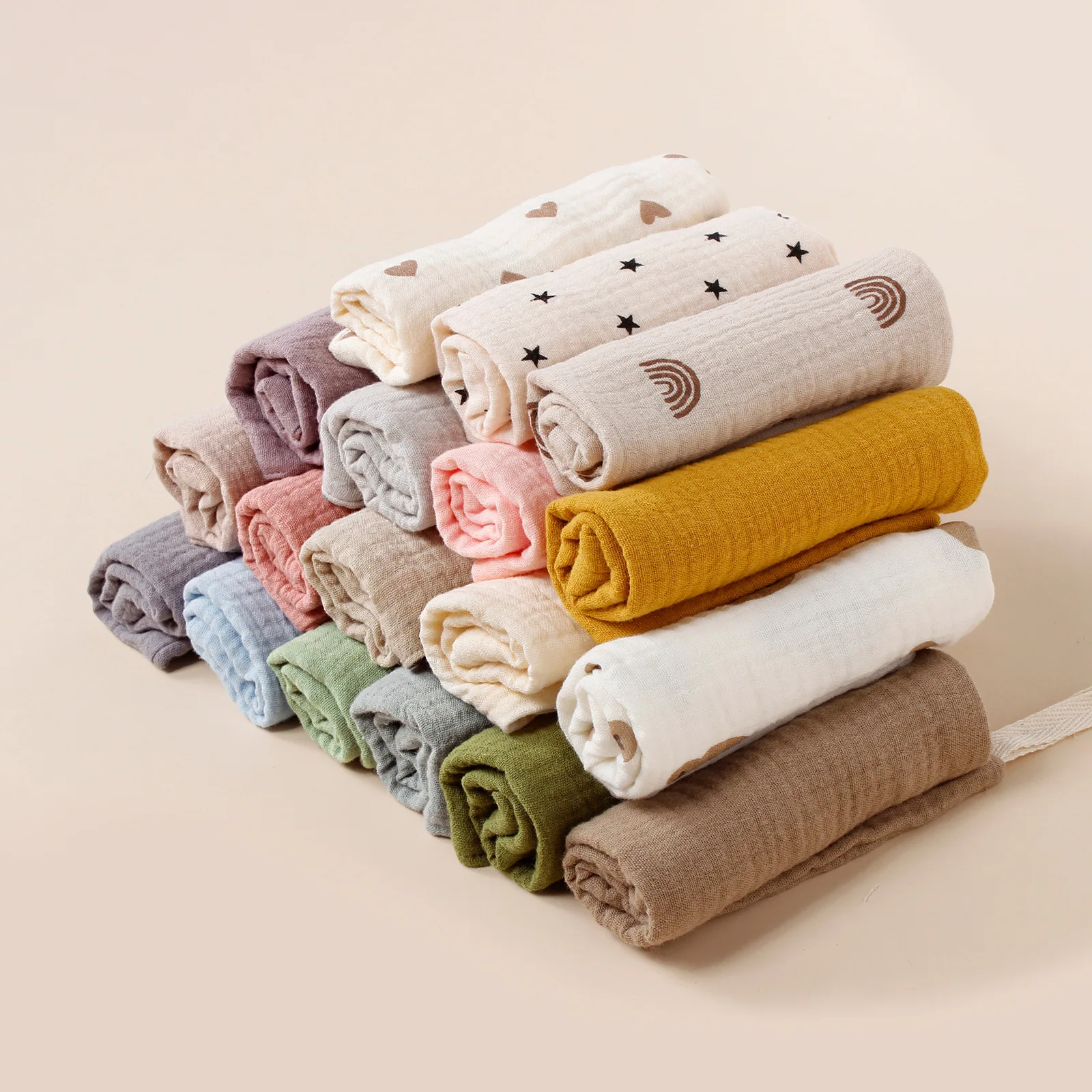 Toalla de algodón bebé para alimentación con baño – Set eructo babero - imagen 2