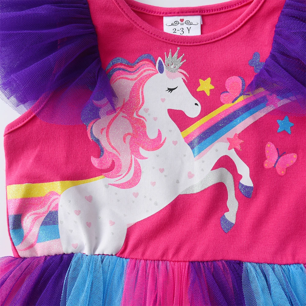 DXTON vestido de tutú de princesa de verano para niña - imagen 4