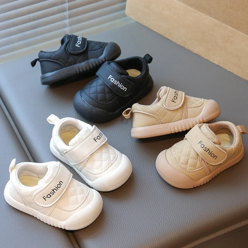 Zapatos planos antideslizantes para bebés con suela blanda invierno