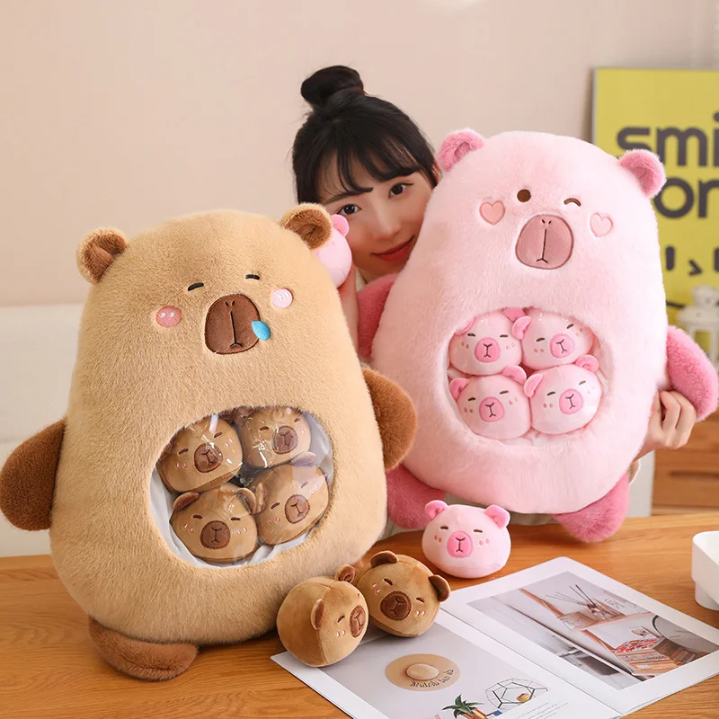 Peluche capibara suave bolsa infantil para siesta y juego - imagen 3