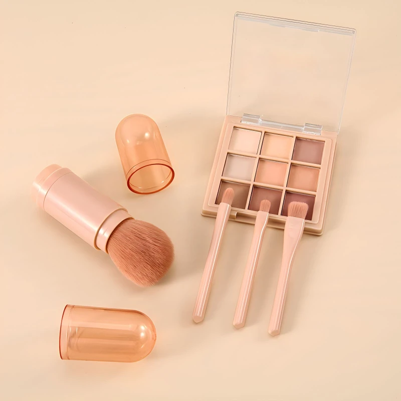 Brochas de maquillaje de viaje retráctiles para difuminar sombra - imagen 5
