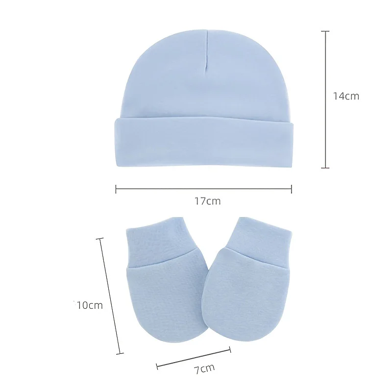 Conjunto gorro y guantes de algodón para bebé recién nacido - imagen 4