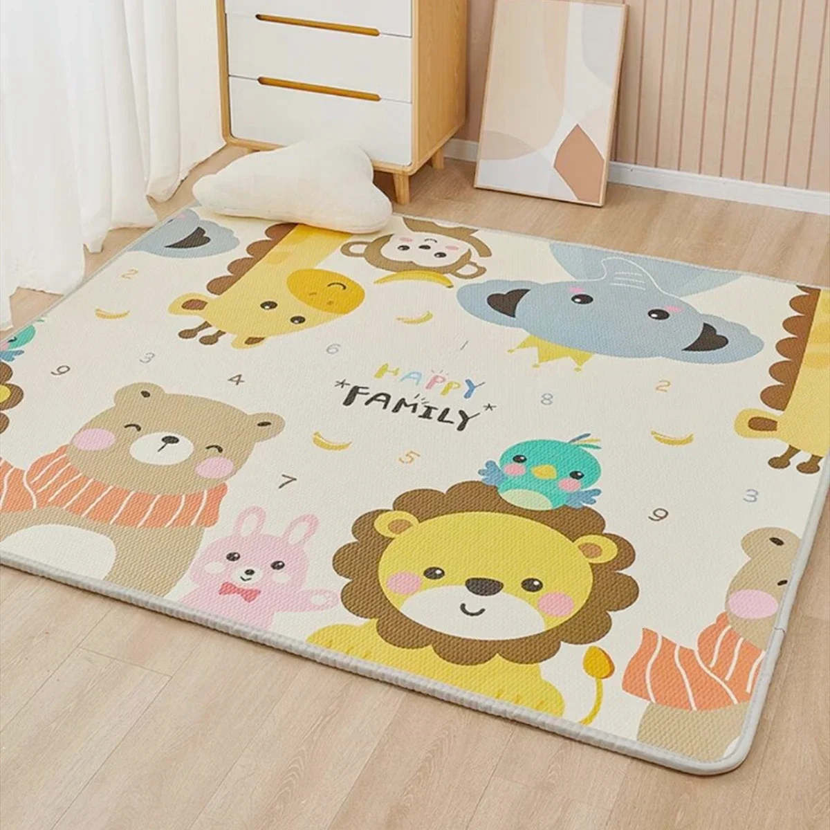 Alfombra de juego gruesa y plegable para gatear con seguridad - imagen 2