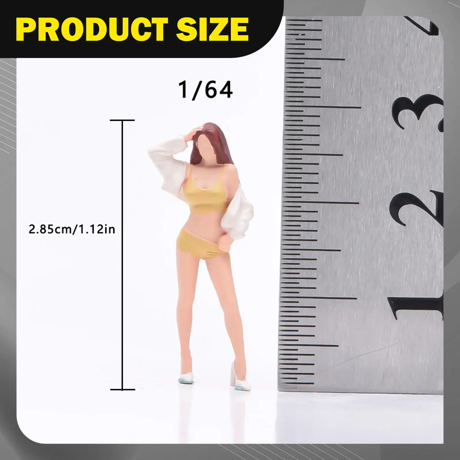 Figura de niña de pelo largo en miniatura coleccionable - imagen 3