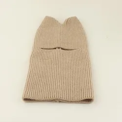 Pasamontañas con orejas de gato de punto desmontable para invierno