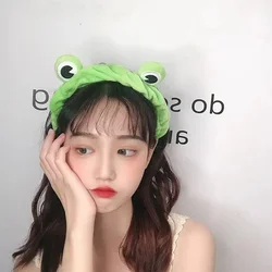 Diadema de felpa con forma de rana para niña