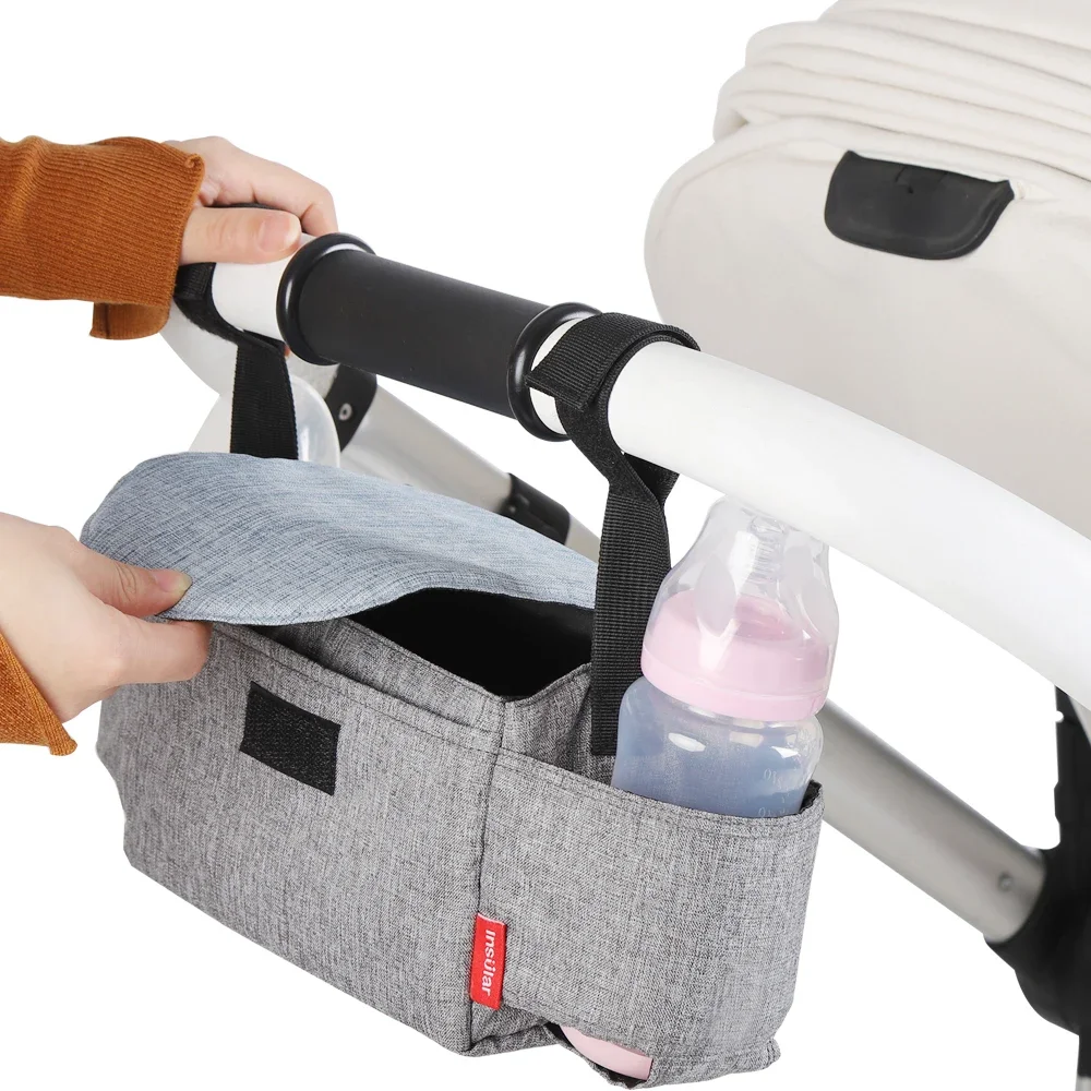 Bolsa de pañales para cochecito de bebé gran capacidad de viaje - imagen 5